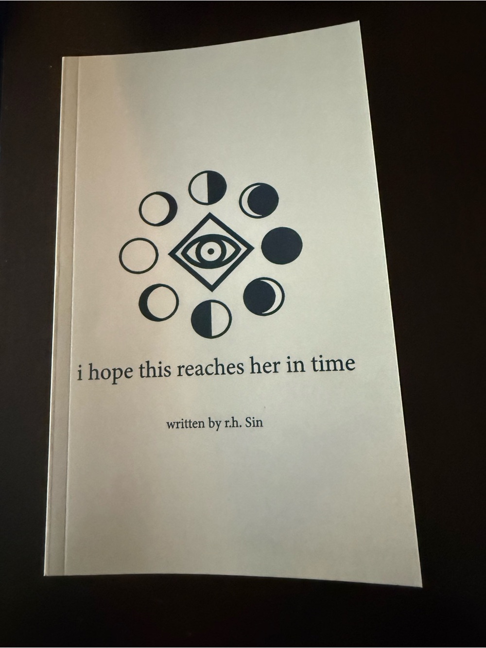 i hope this reaches her in time — Black on White Cover by
